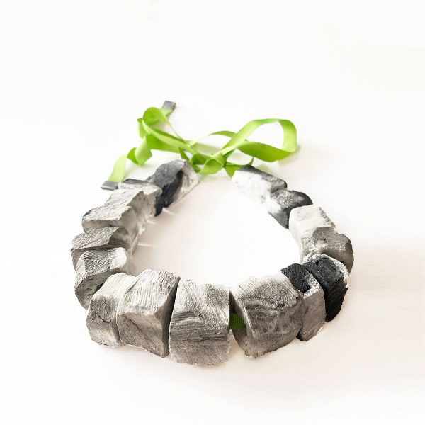 White Grey Cubes Necklace - Image 2