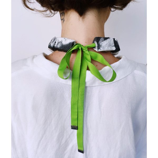 White Grey Cubes Necklace - Image 4