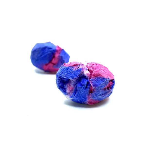 Pink Blue Oval Earrings - Image 2